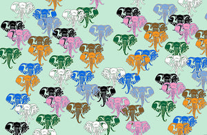 Adult Size, Elephant Trunks, 100% Silk Twill Tie