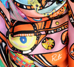 Life in Orange & Pink, 110cm Square Silk Scarf