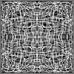 Black and White, Celtic Swirls 110cm Square Silk Scarf