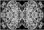 Black & White Smoke Signals. Long Silk Scarves