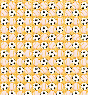 Adult size, Yellow Football, 100% Silk Twill Tie