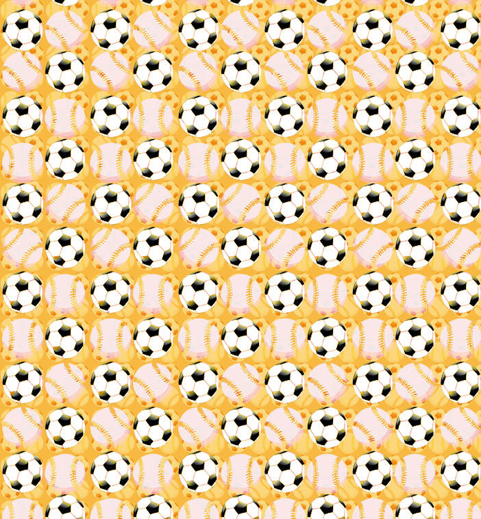 Boys size, Yellow Football, 100% Silk Twill Tie