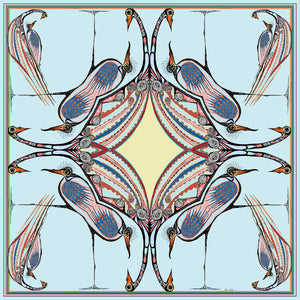 generations birds-silk scarf-rita white irish print designer