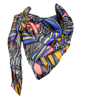 Two Birds in Gold, 110cm Square Silk Scarf