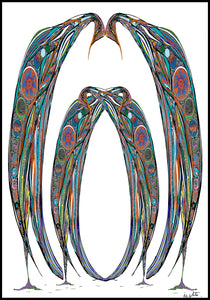 Bowing Birds, Drawing