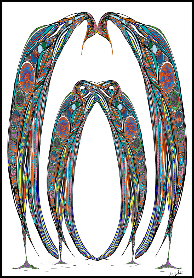 Bowing Birds, Drawing