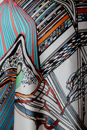 Brookly Bridge Print,  Print, Silk Twilly Scarf