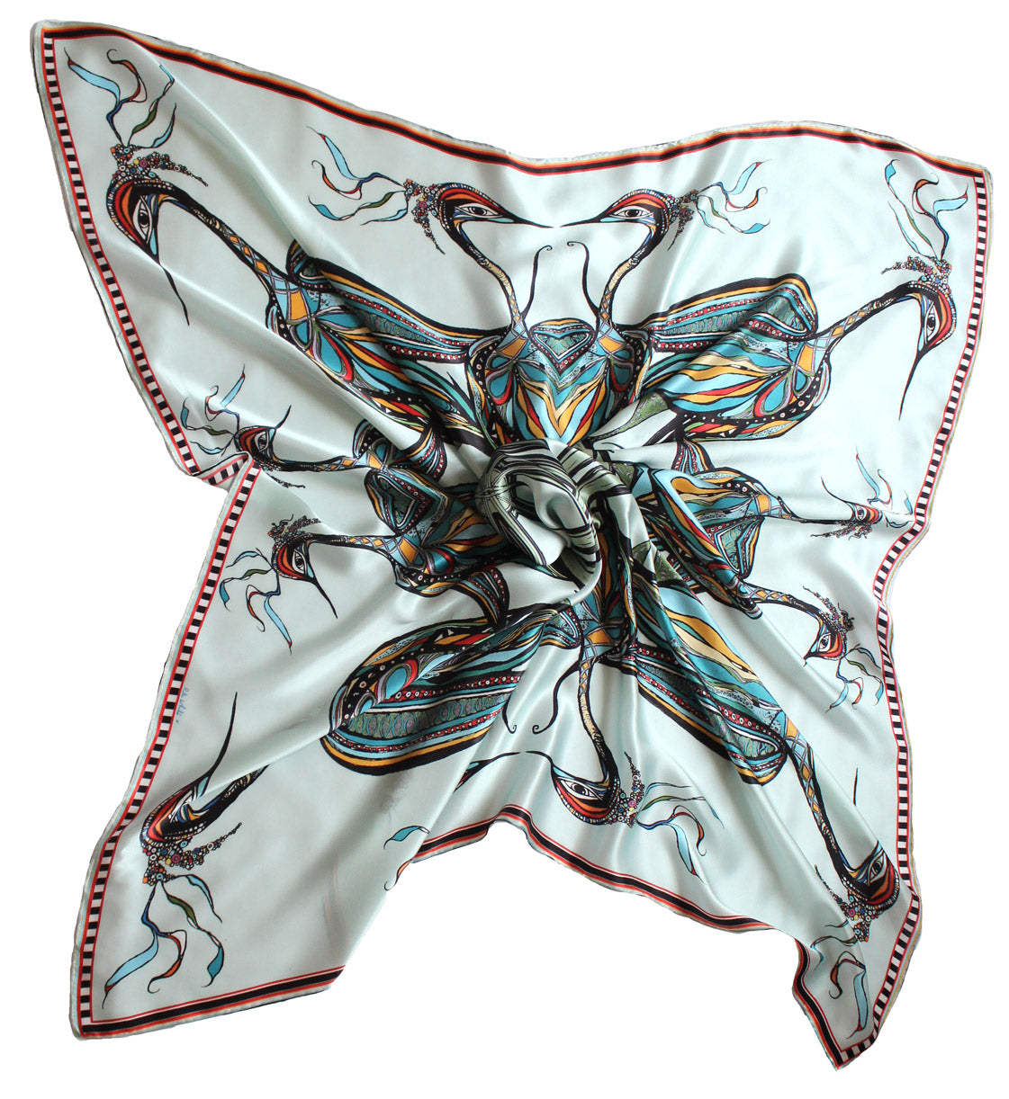 birdsonthewheel-silkscarf-ritawhite