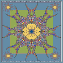 Blue/ Green Butterfly Circle,irish fashion print designer