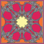 Orange/Pink Butterflies, 'The Emily', 100% Satin Silk, 110cm Square
