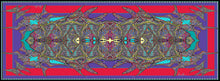 Red/Purple Butterflies, 100% Silk Twill, Long Rectangular Scarf