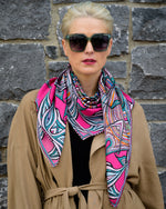 exotic birds silkscarf irish fashion print designer rita white