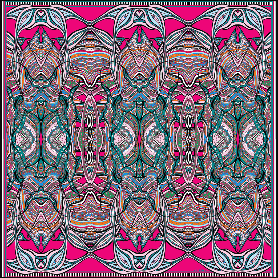 exotic birds silkscarf irish fashion print designer rita white