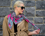 exotic birds silkscarf irish fashion print designer rita white