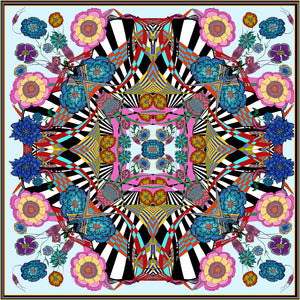 Flower Burst, Silk Scarf