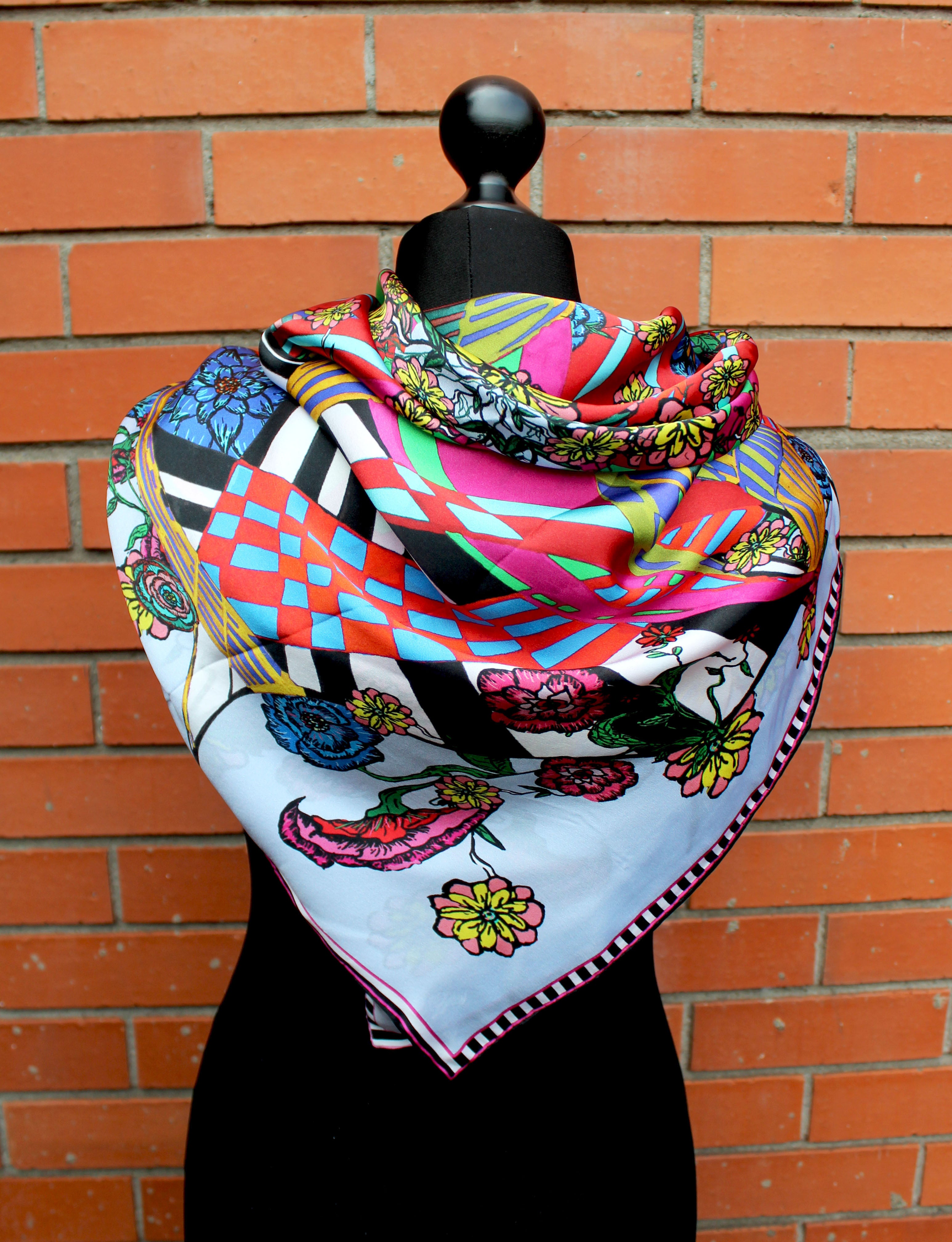 Flower Burst, Silk Scarf