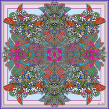 Flowers, 110cm Square Silk Scarf