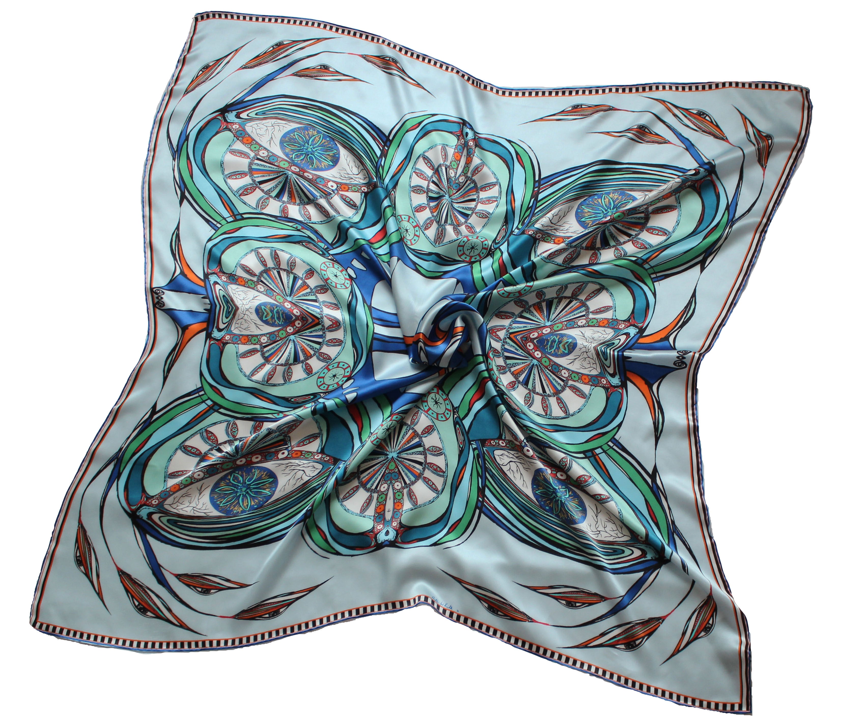 green eyes silk scarf rita white irish luxury fashion print designer