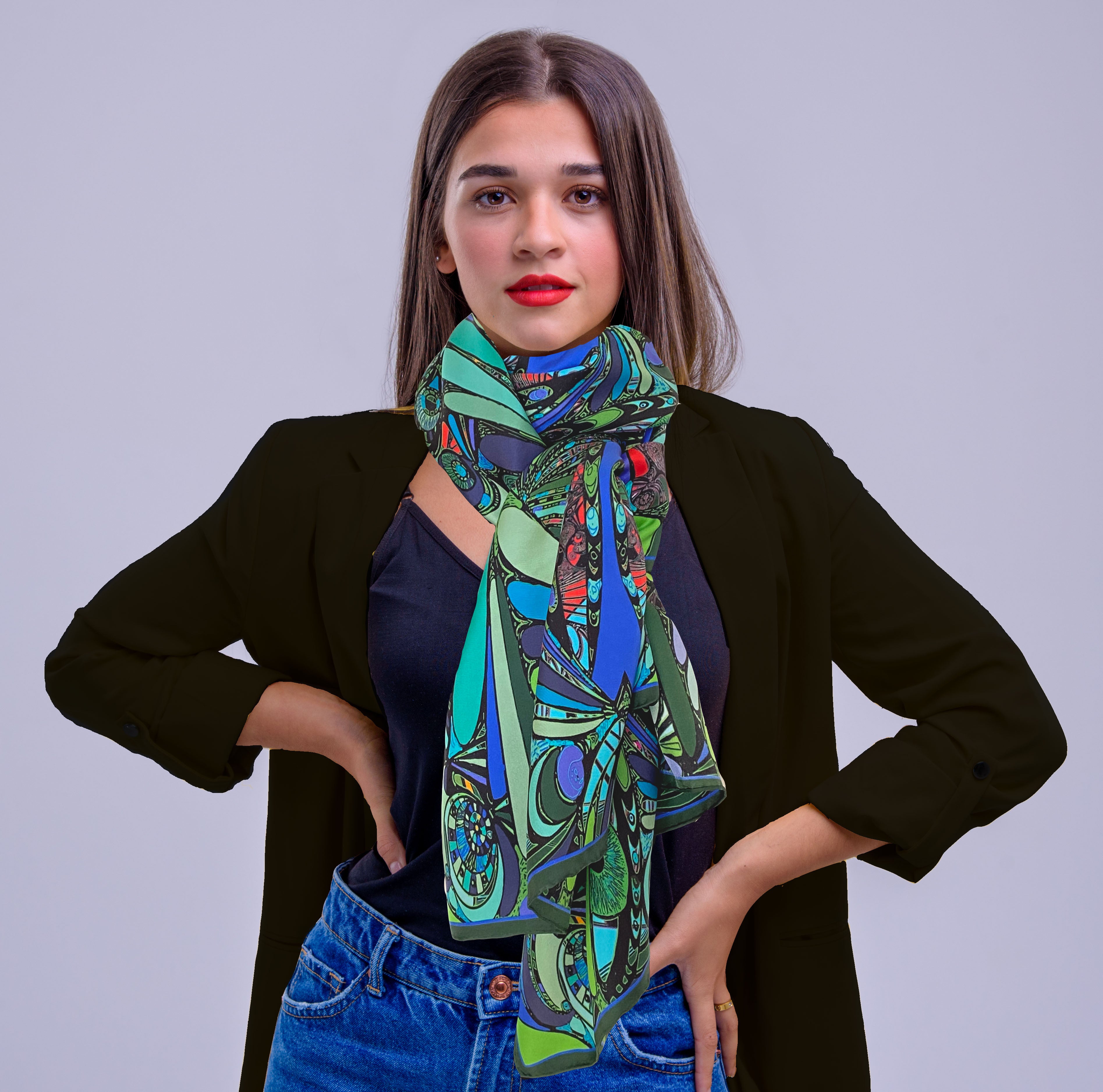 Oblong Scarf How To Wear Long Silk Scarf Oblong Scarf How To Wear