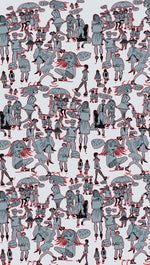 100% Silk Twill Tie, People Watching Print