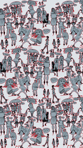 People Watching  drawing  irish fashion print designer rita white