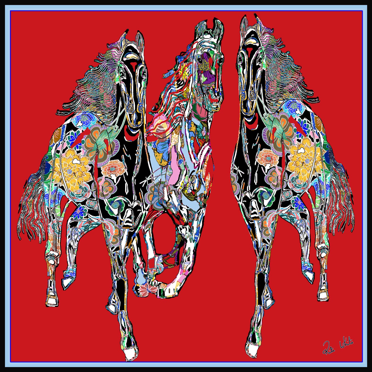 Red Gallop Cushion