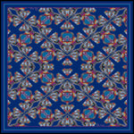 Navy/Blue Horse Corsage Pattern , 45cm Square