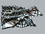 Juggling Wheels Print Silk Twilly Scarf