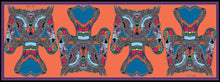 Horse Dressage Silk Scarf in Orange