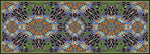 Green Beetle Walk,100% Silk Twill, Long Rectangular Scarf