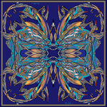 Navy Flame Large Scarf