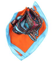 Horse Dressage in Orange, 45cm Square