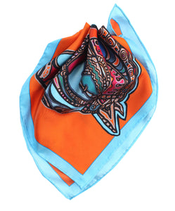 Horse Dressage in Orange, 45cm Square