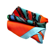 Horse Dressage in Orange, 45cm Square