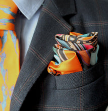 Horse Dressage in Orange, 45cm Square