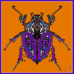 Orange Beetle Cushion
