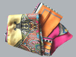 Pink Butterfly Print, Silk Twilly Scarf