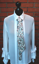 100% Silk Twill Tie, People Watching Print