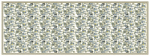 Yellow People Watching, 100% Silk Twill, Long Rectangular Scarf