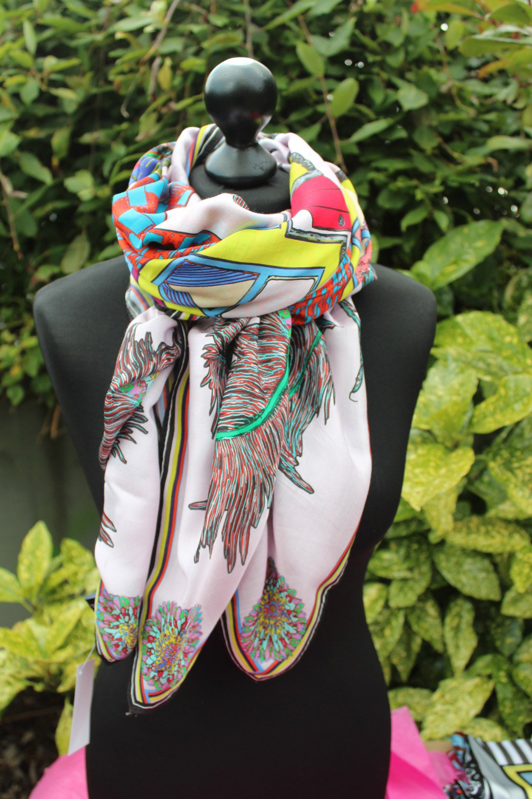 Perfect Home Cotton/Silk Scarf irish print designer rita white