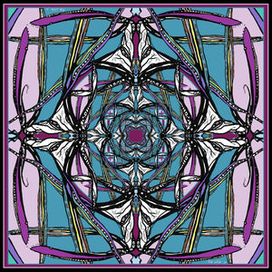Pink Wind, 100% Silk Twill, 70cm Square