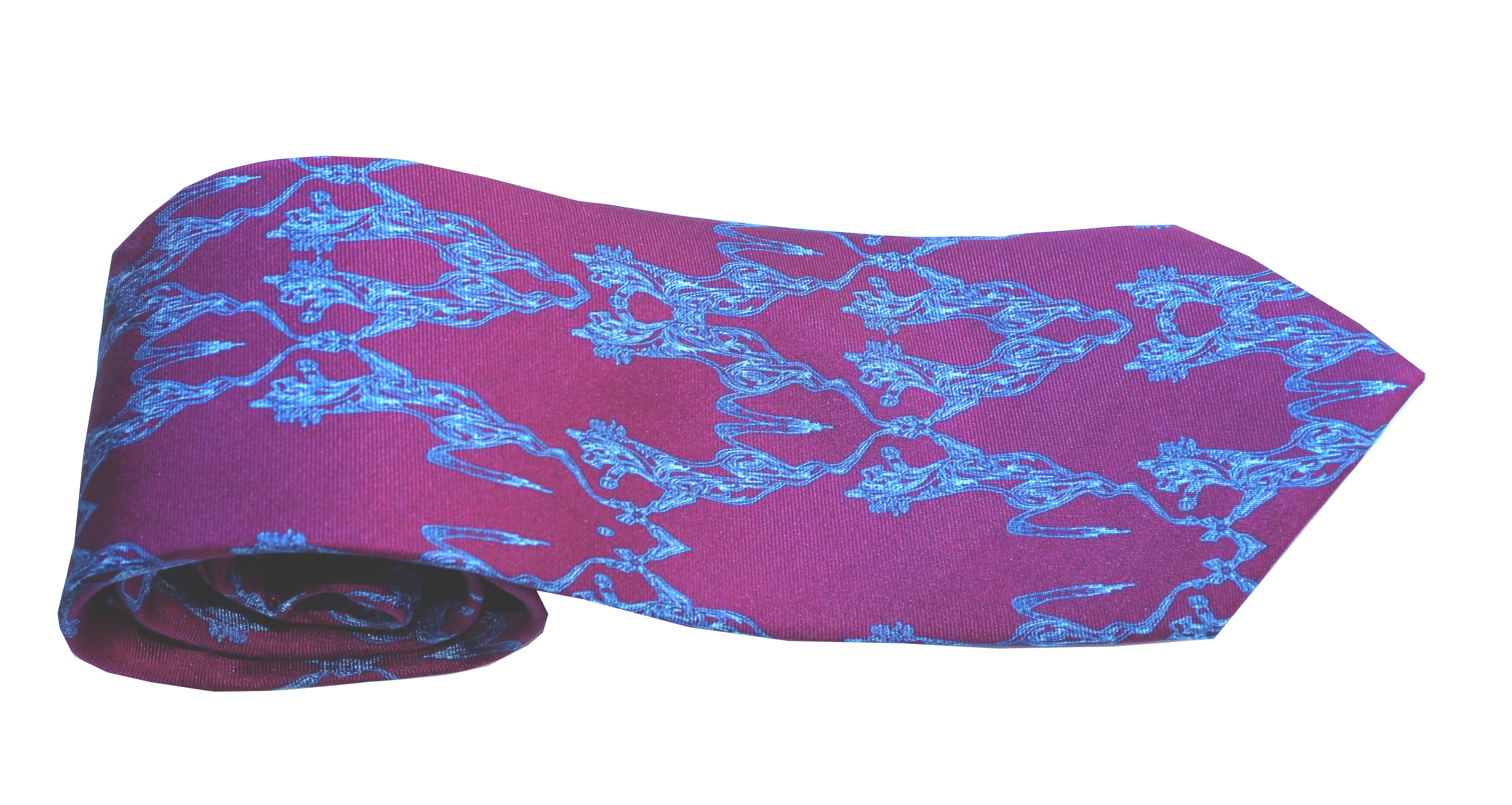 Purple Horse Dance, 100% Silk Twill Tie