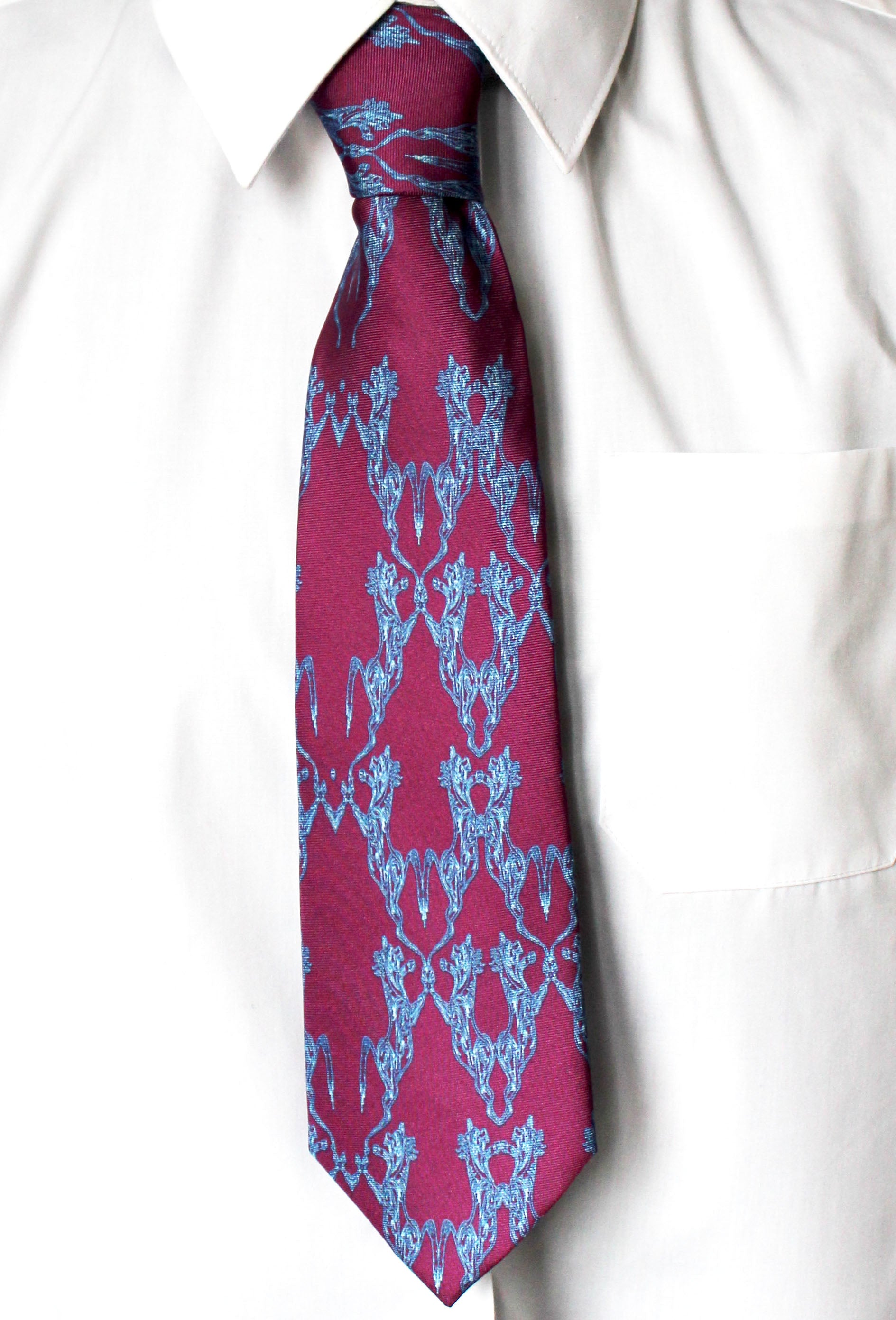 Purple Horse Dance, 100% Silk Twill Tie