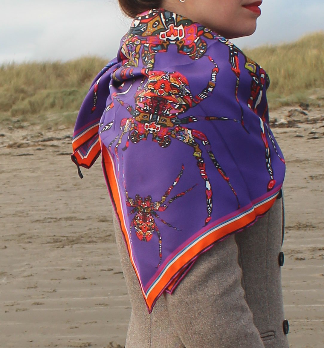 Hermes purple scarf sale