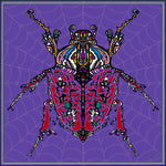 Purple Beetle Cushion