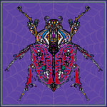 Purple Beetle Cushion