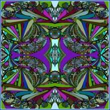 Purple Universe, 110cm Square Silk Scarf