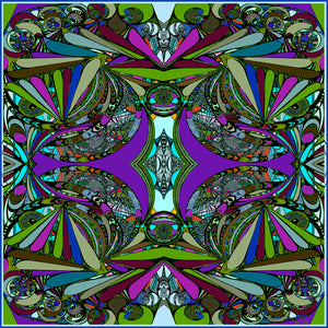 Purple Universe, 110cm Square Silk Scarf