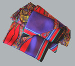 Red/Purple Silk Twilly Scarf