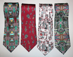 100% Silk Twill Tie, Buildings Inspired